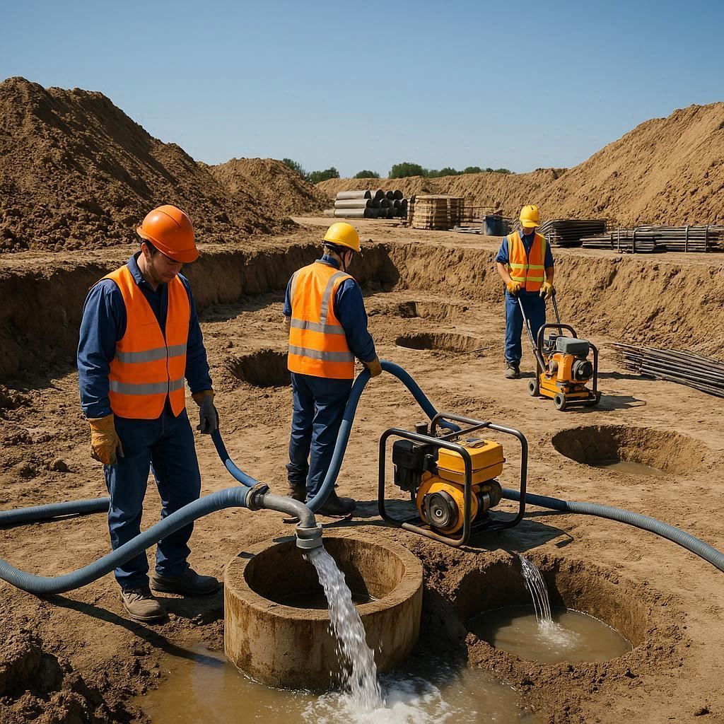 Глубинное водопонижение скважинами в Пикалево
